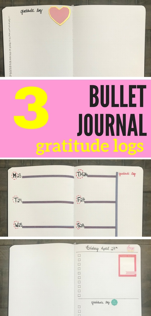 bullet journal gratitude log NATALIE LINDA