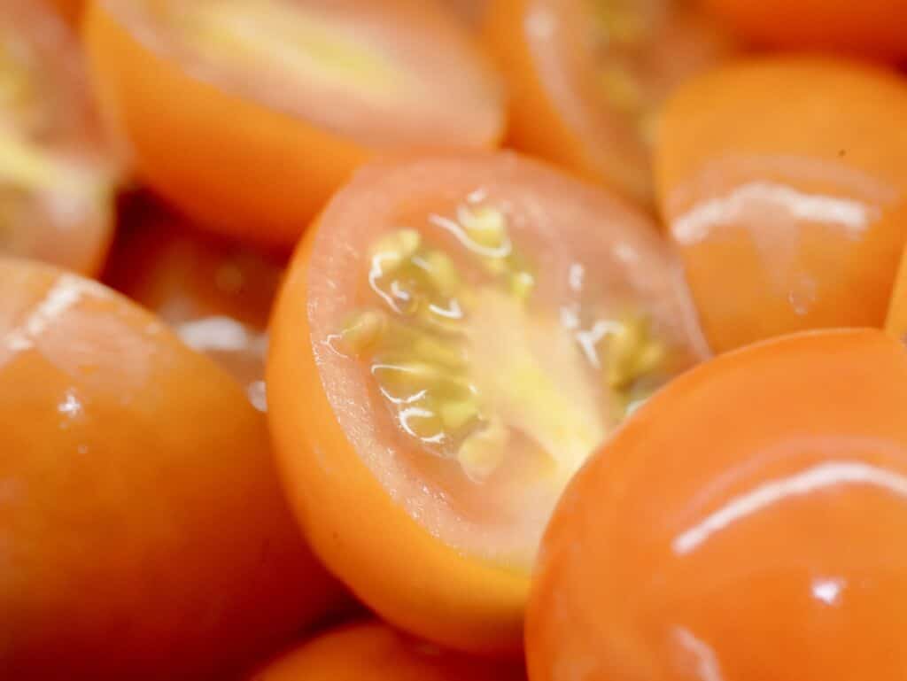 Sliced cherry tomatoes
