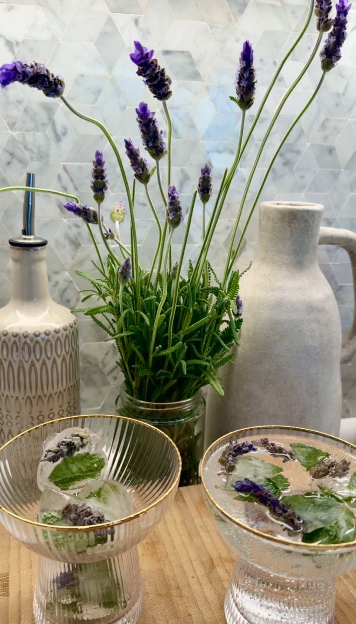 Mint Lavender Ice Cubes