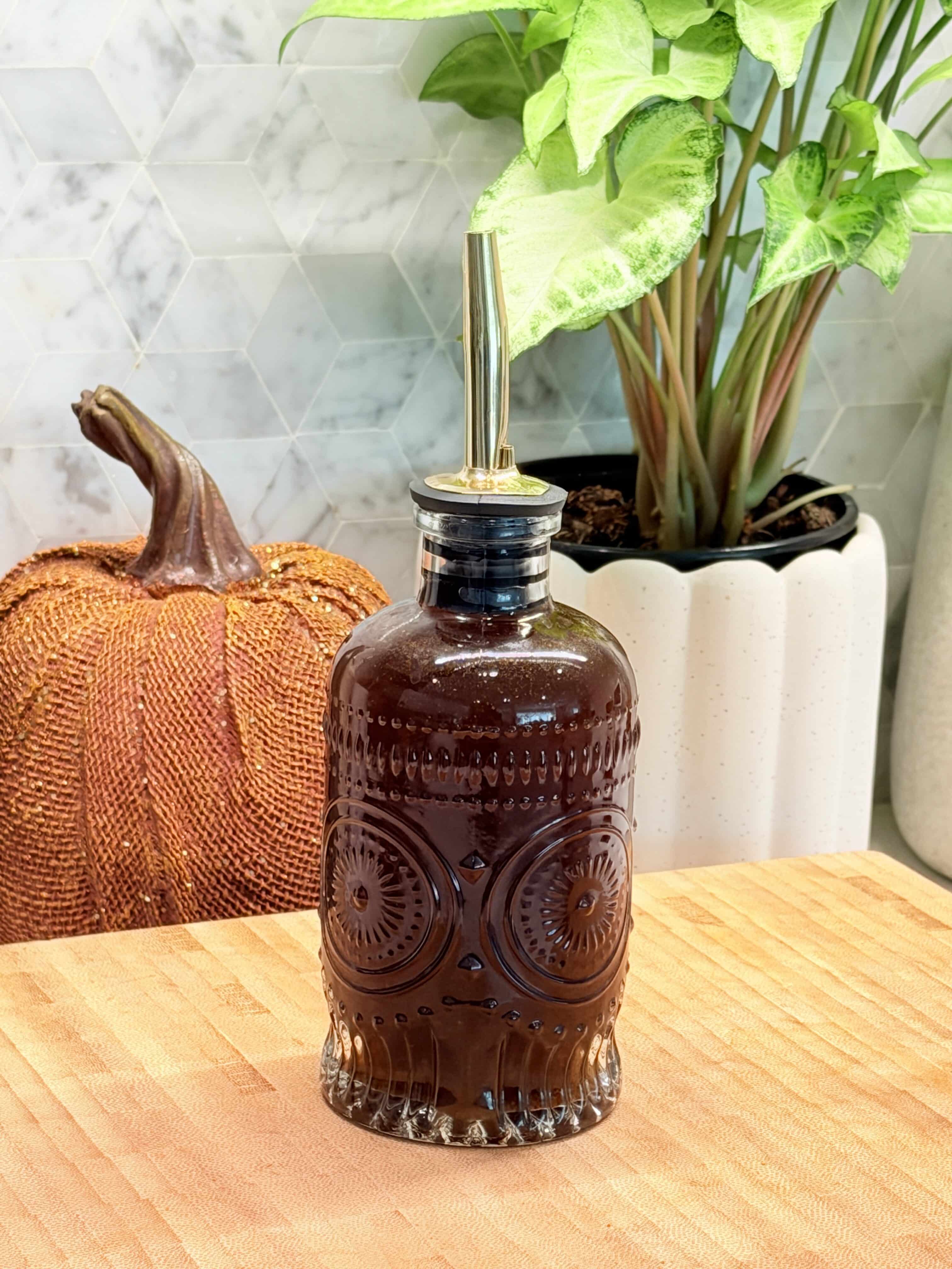 Brown Sugar Cinnamon Latte stored in Syrup Dispenser